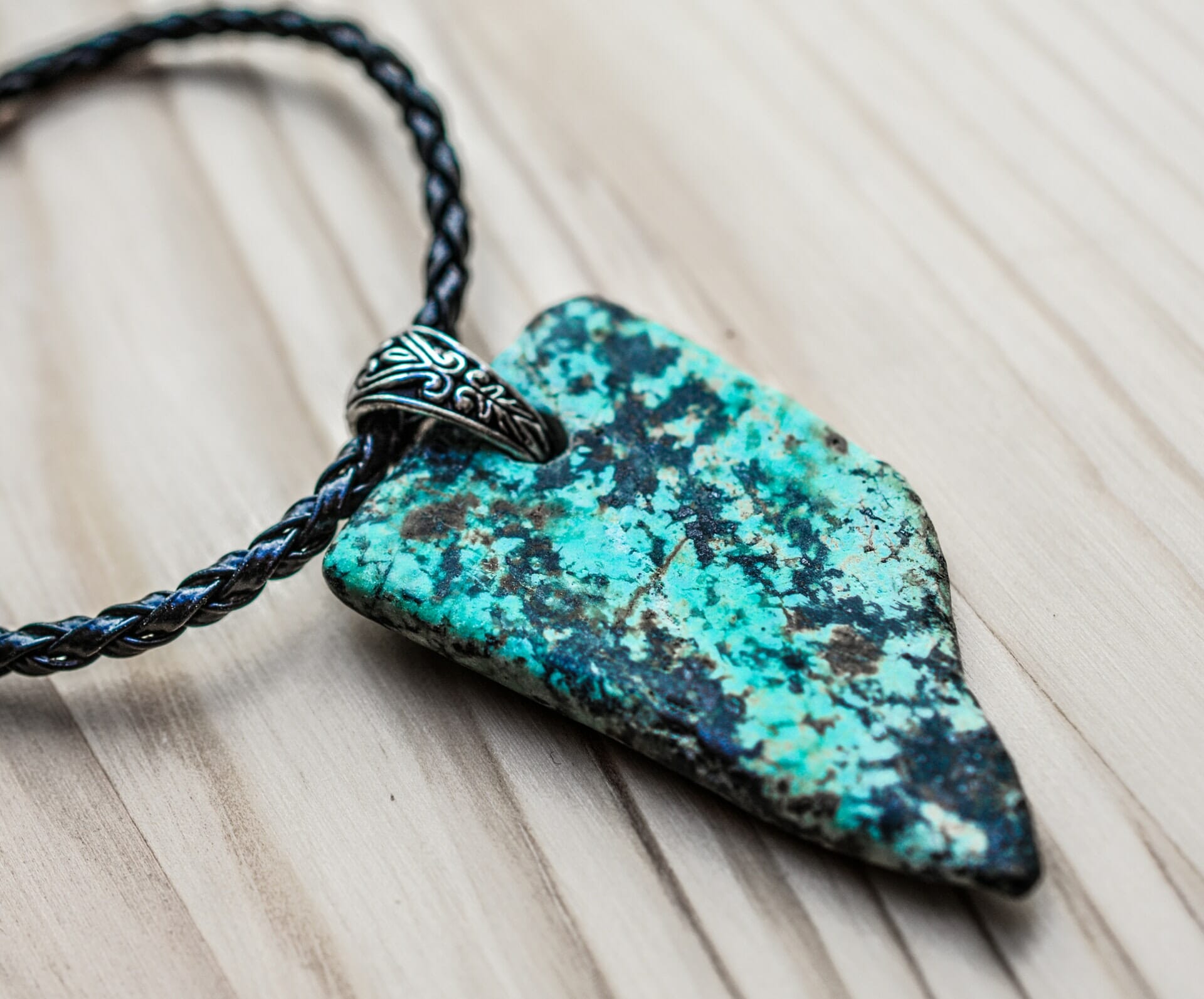 Turquoise necklace pendant example that may be at the Tuscon Gem and Mineral Show.
